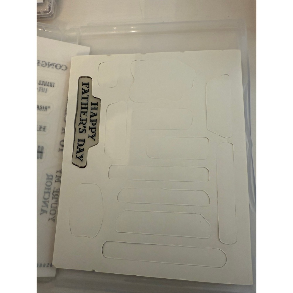 Stampin' Up! LOT 6 Stamp Sets Die cut Rubber Clings Dies Retired Dad Father - Picture 8 of 11